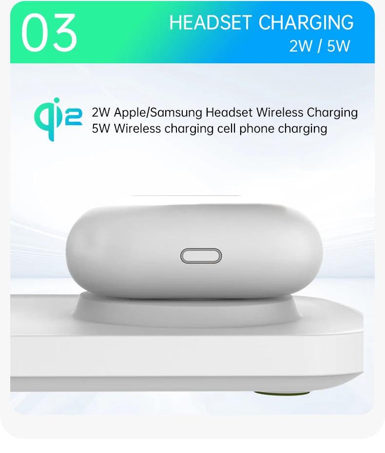 QI2 3-in-1 Magnetic Wireless Charger — iPhone 16/15/14/13/12, Apple Watch, AirPods Stand