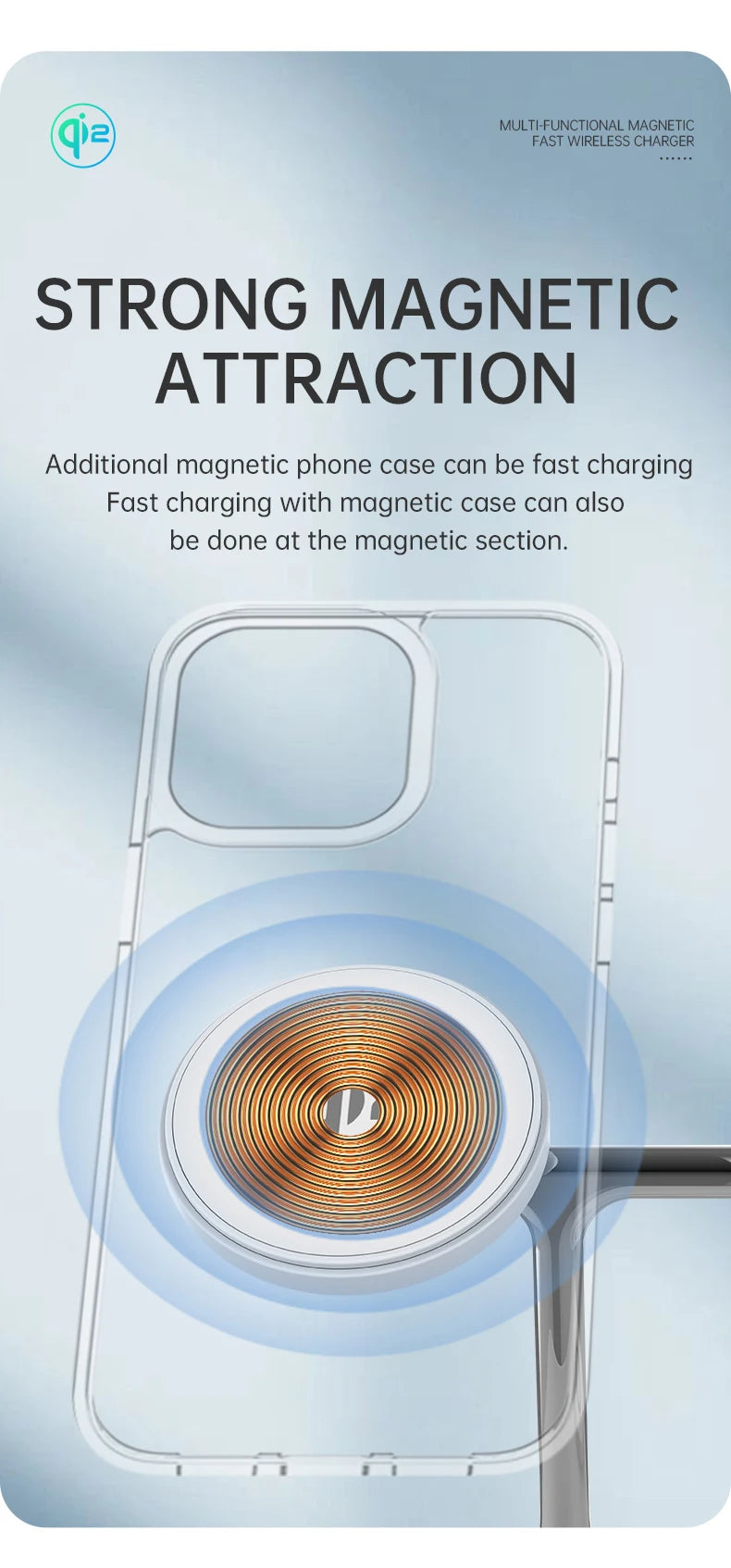 QI2 3-in-1 Magnetic Wireless Charger — iPhone 16/15/14/13/12, Apple Watch, AirPods Stand