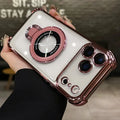 MagSafe Charging Case for iPhone 17 Pro Max to 12/16 Pro — Transparent Plating Ring