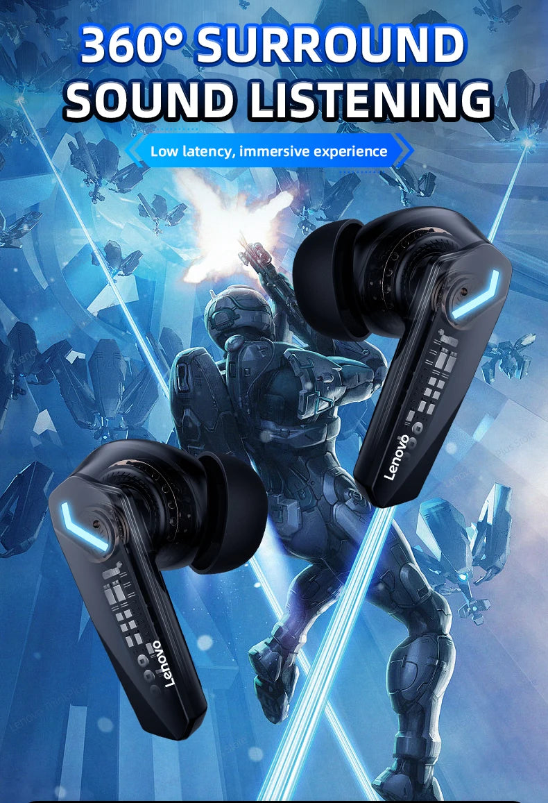 Lenovo GM2 Pro TWS Earbuds — Gaming/Music, Low Latency, Dual Mode