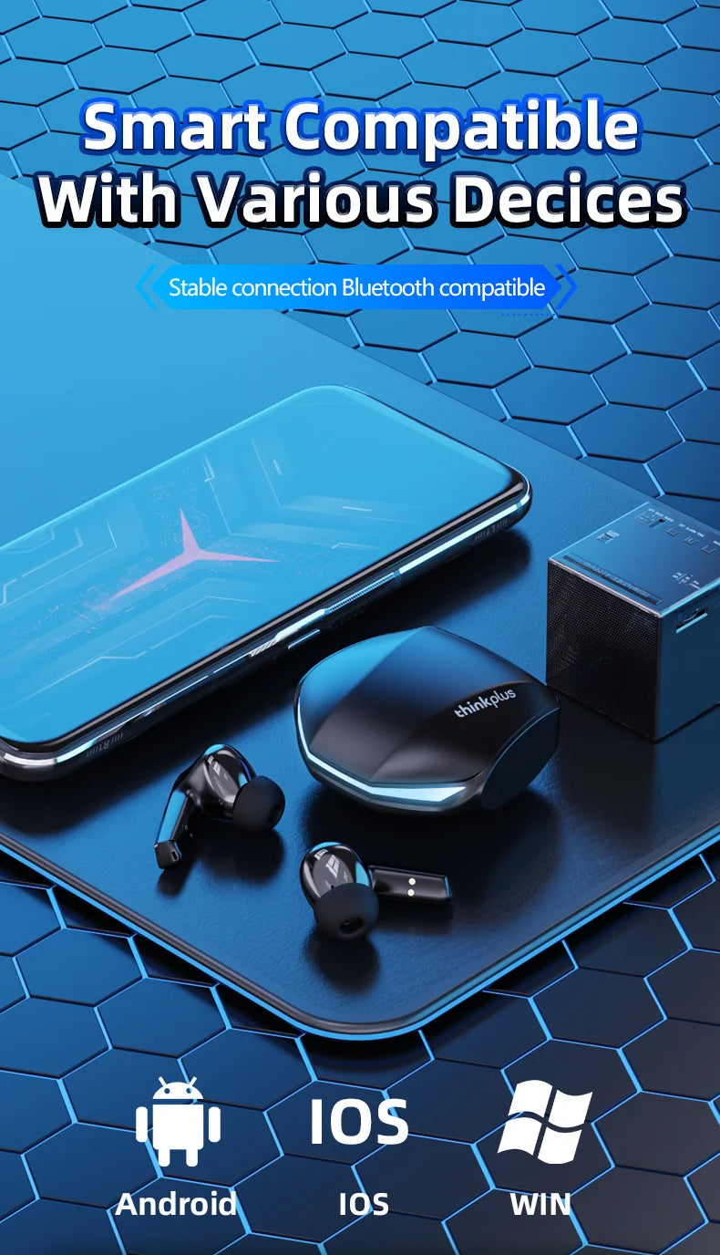 Lenovo GM2 Pro TWS Earbuds — Gaming/Music, Low Latency, Dual Mode