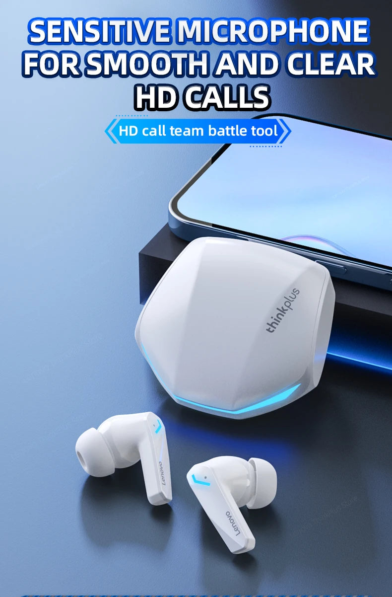 Lenovo GM2 Pro TWS Earbuds — Gaming/Music, Low Latency, Dual Mode